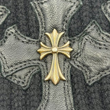 Chrome Hearts Cross 3 Cemetery Cross Patch Beanie Cap Black
