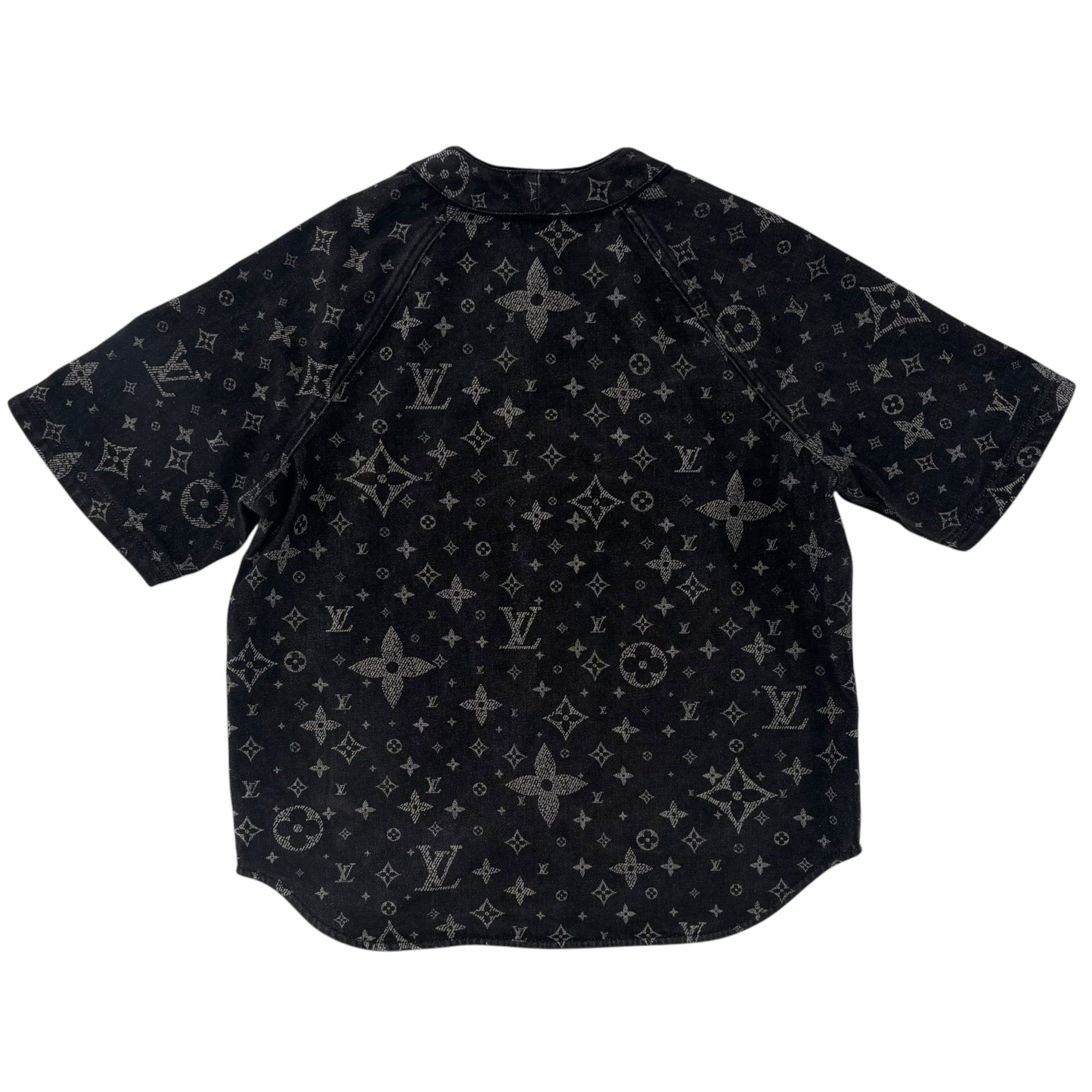 Louis Vuitton Monogram Denim Baseball Jersey Black