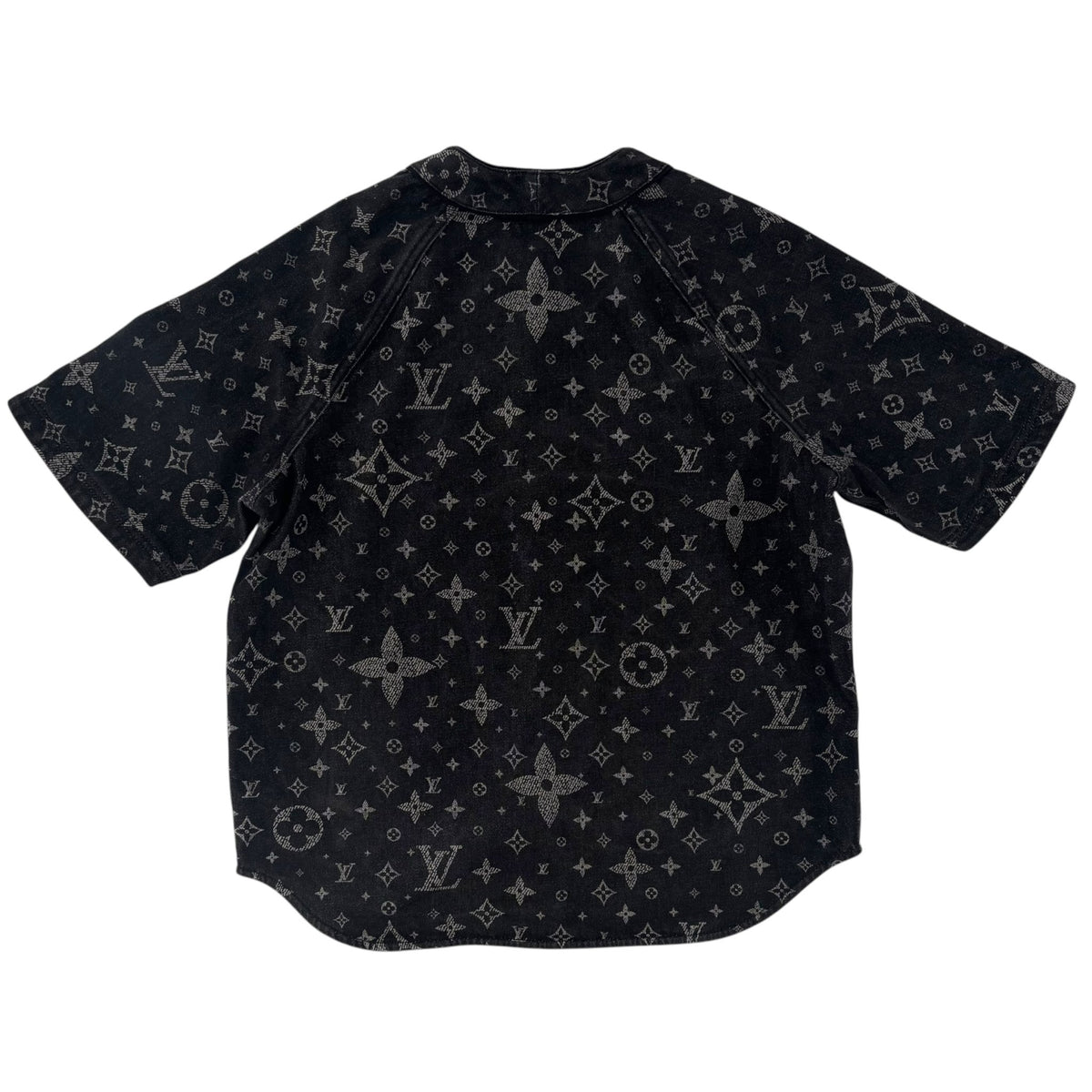 Louis Vuitton Monogram Denim Baseball Jersey Black