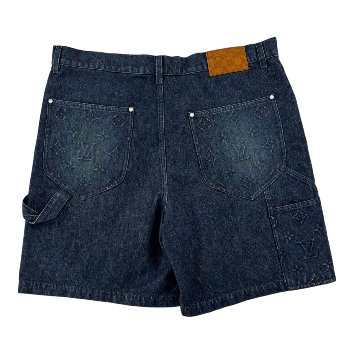 Louis Vuitton Monogram Carpenter Denim Shorts Blue