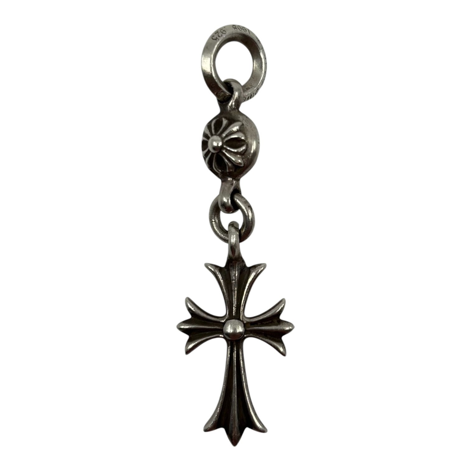 Chrome Hearts Silver Cross Ball Pendant