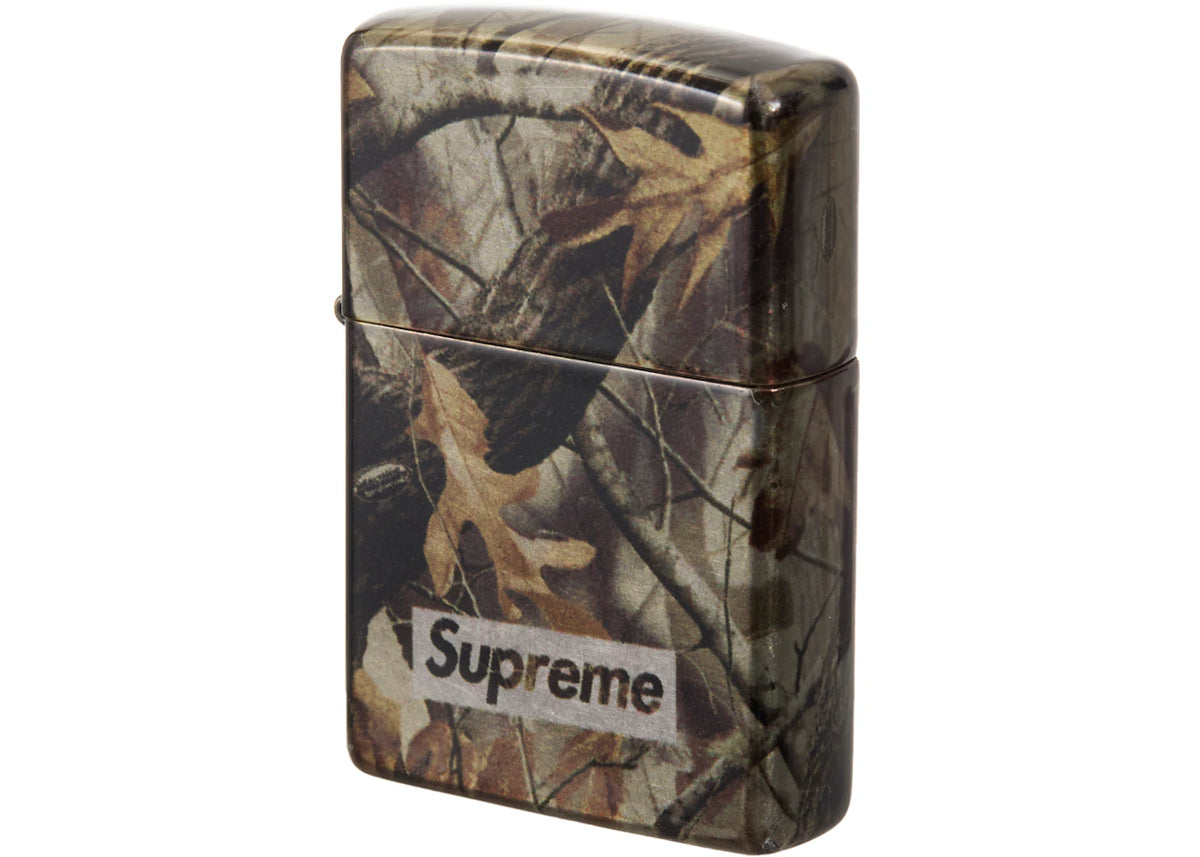 Supreme Camo Logo Zippo Realtree Hardwoods Camo