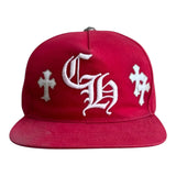 Chrome Hearts Cross Patch Baseball Hat Red