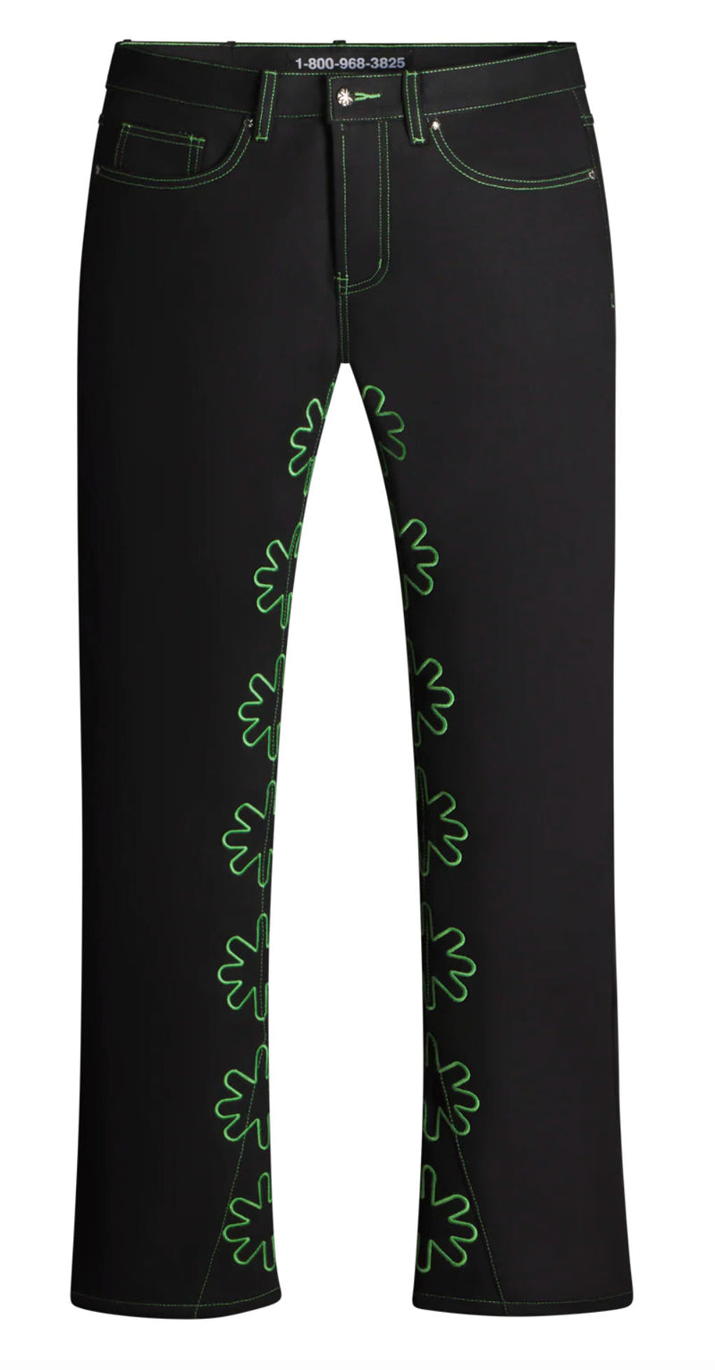 Lost Shdws Green Outline Denim