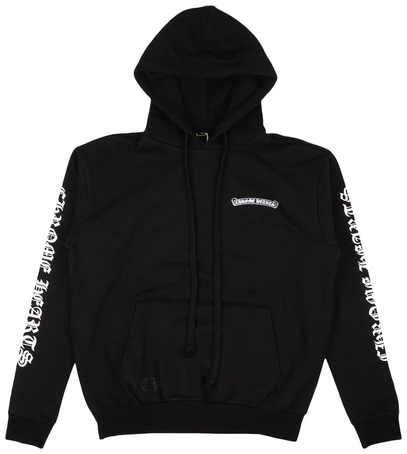 Chrome Hearts Scroll Logo Hoodie Black