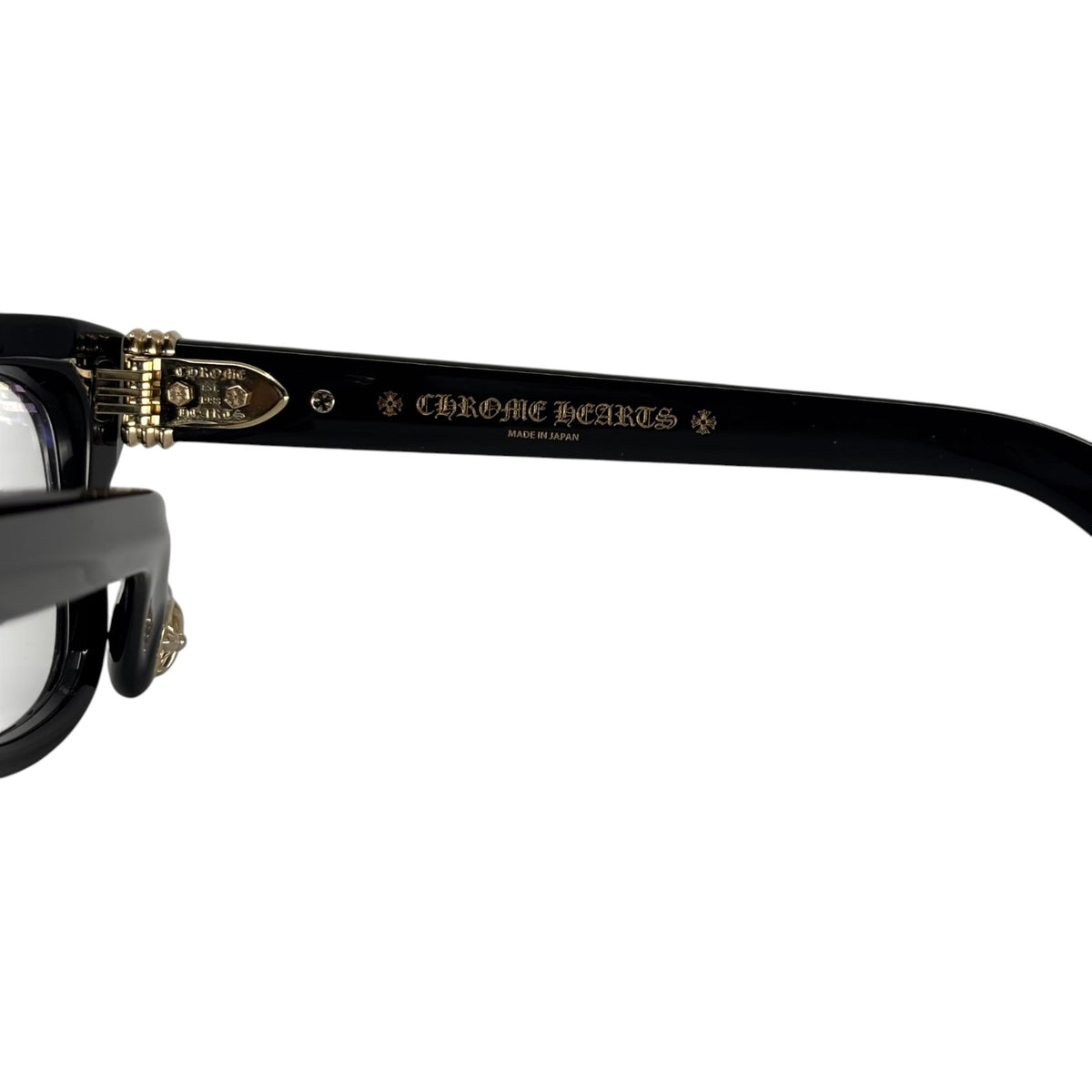 Chrome Hearts Trititsagain Glasses Black Gold