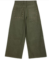 Cactus Valley Studded Fatigue Pants Green