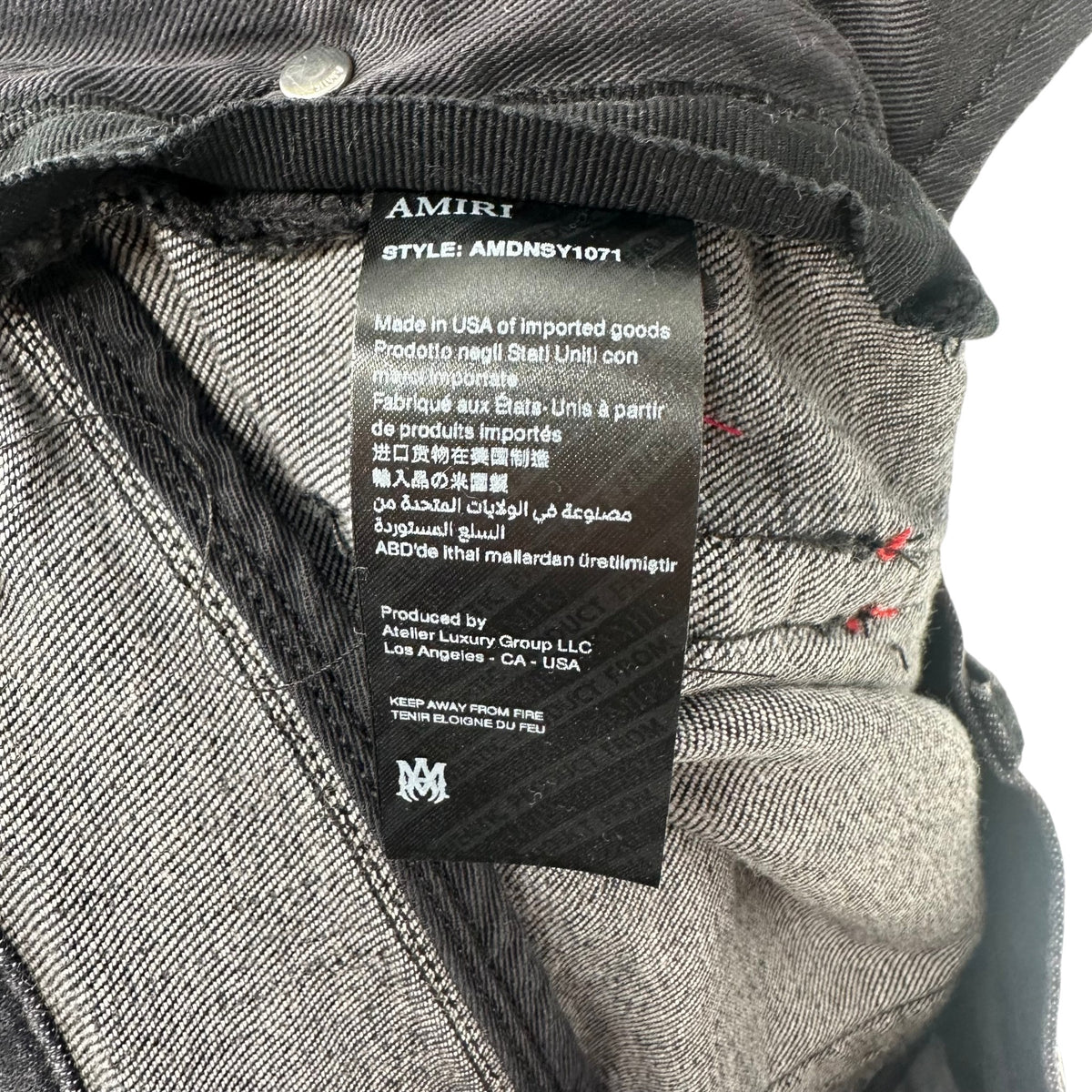 Amiri Lurex MX1 Jeans Grey
