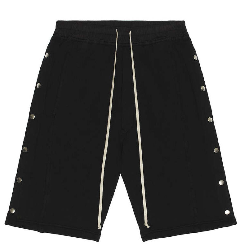 Rick Owens Wide Pusher Shorts Black