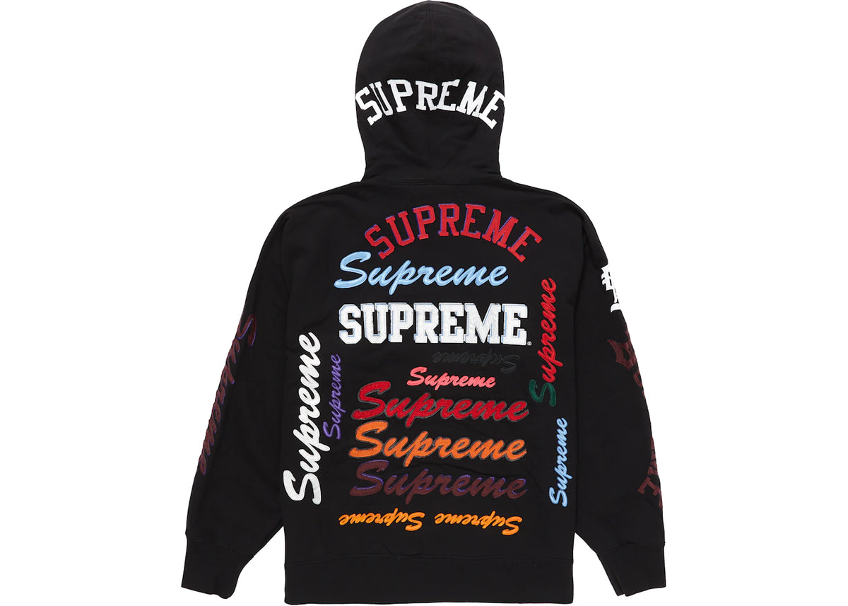 Supreme Multi Logo Hooded Sweatshirt Black