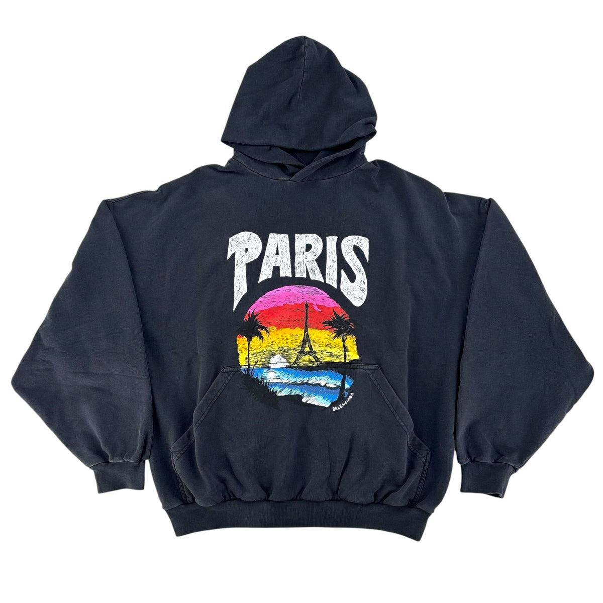 Balenciaga Tropical Paris Logo Hoodie
