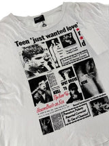 ERD Teen Just Wanted Some Love Tee Black & White