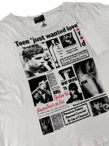ERD Teen Just Wanted Some Love Tee Black & White