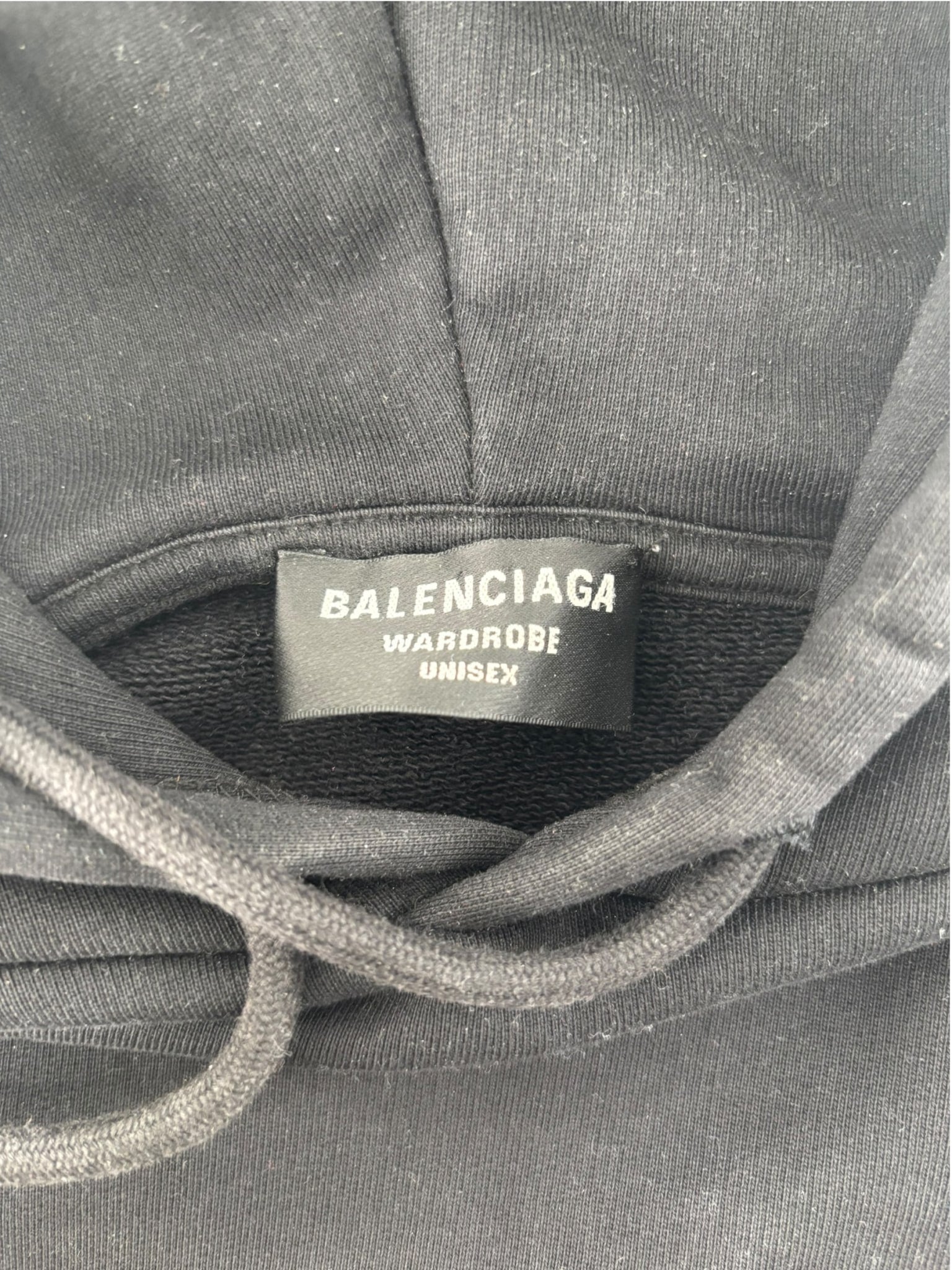 Balenciaga Mens New Copyright Medium Fit Hoodie Black