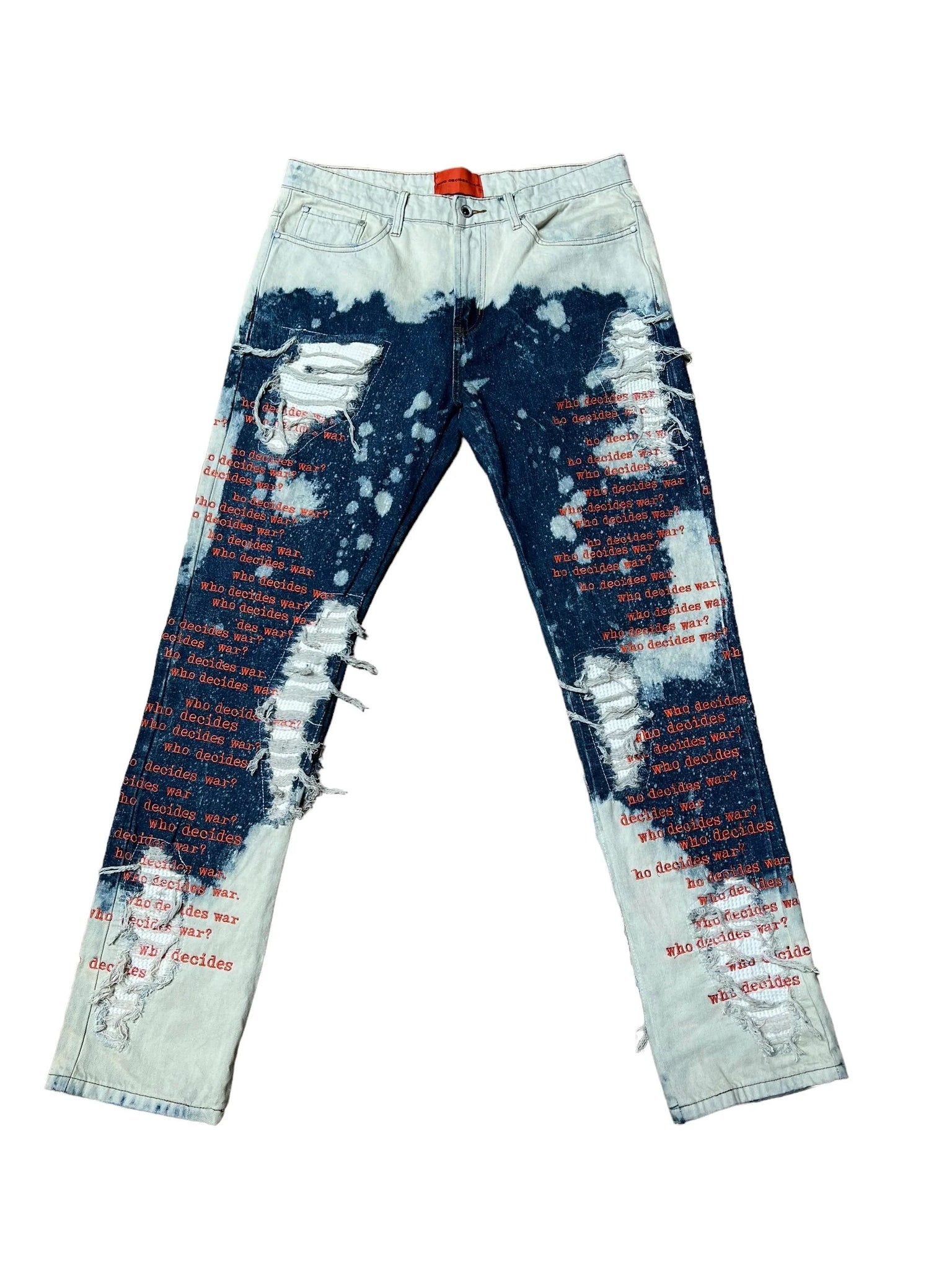 Who Decides War Bleached Scripture Jeans "Bleach"