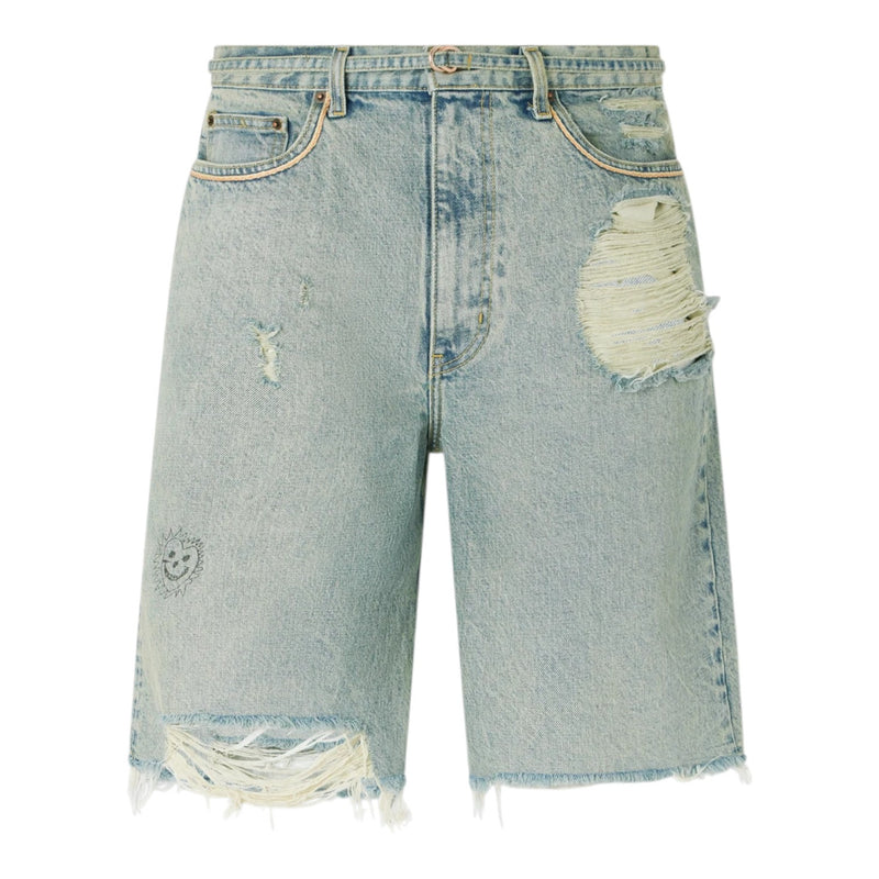 Paly Good Times Distressed Denim Shorts Light Wash