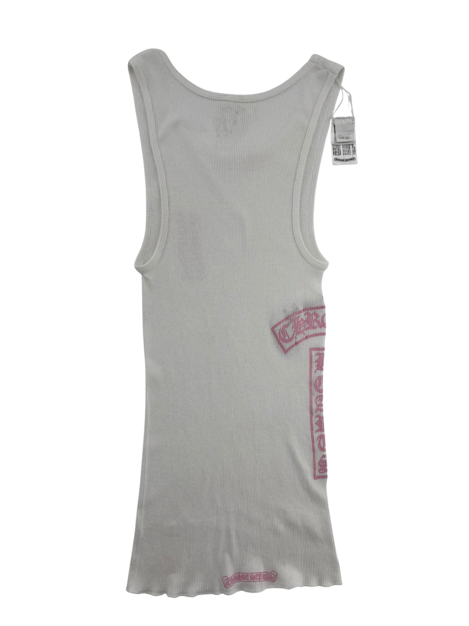 Chrome Hearts T Bar Rib Tank Top White/Pink