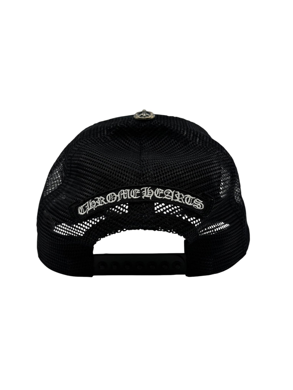 Chrome Hearts Pony Hair Cemetery Cross Patch Trucker Hat