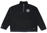 Chrome Hearts Half Zip Horse Shoe Fleece Hoodie Black