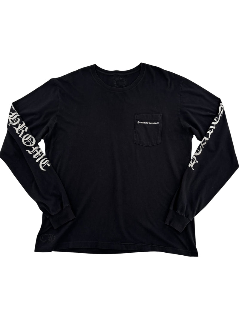 Chrome Hearts Spine Cemetery Cross Long-Sleeve Tee
