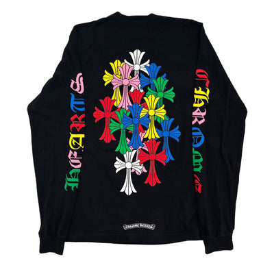 Chrome Hearts Multi Color Cross Cemetery L/S T-shirt Black - Lightly Worn