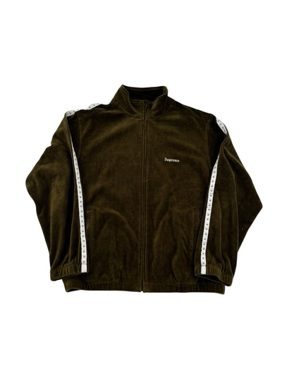 Supreme Velour Jacket Green - Lightly Worn