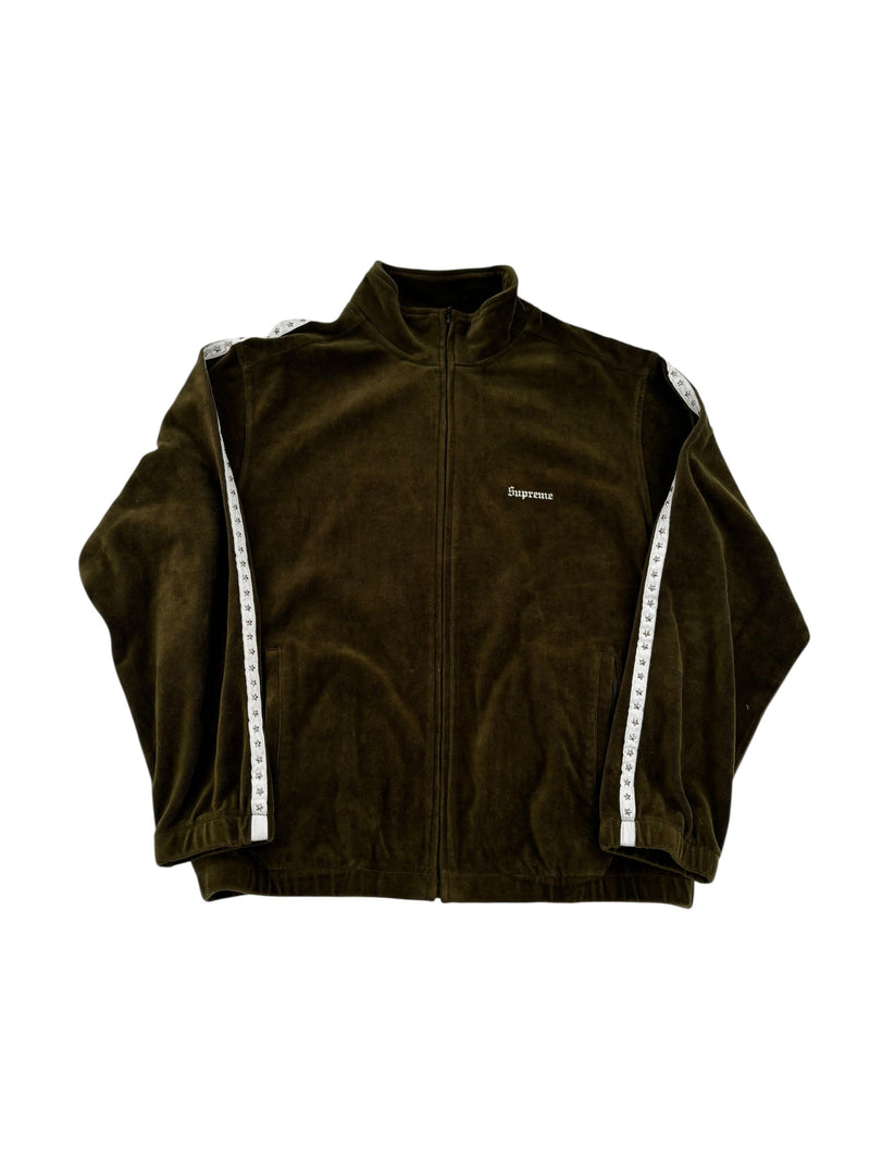 Supreme Velour Jacket Green - Lightly Worn