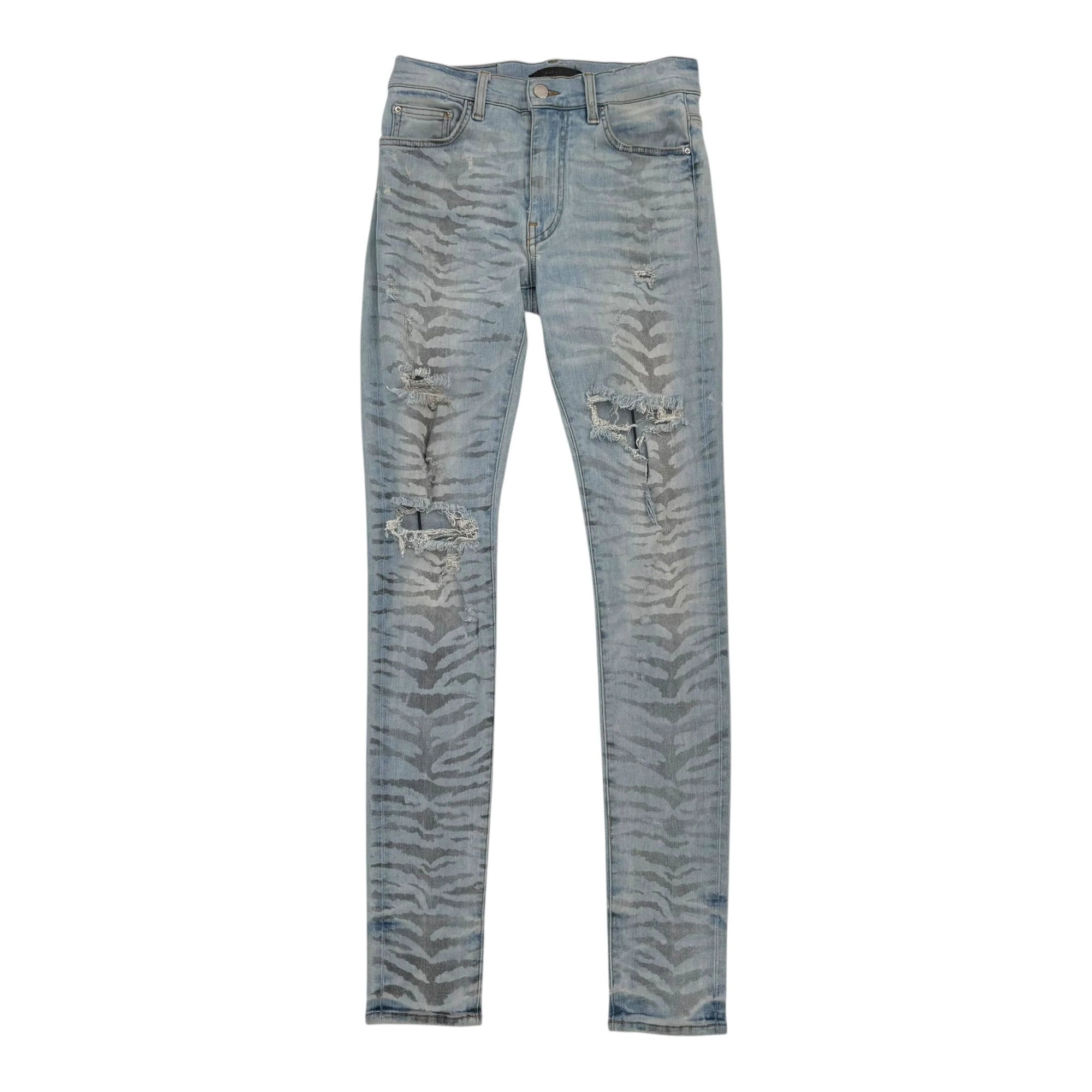 Amiri Tiger Striped Jeans &quot;Lightwash&quot; - Lightly Worn