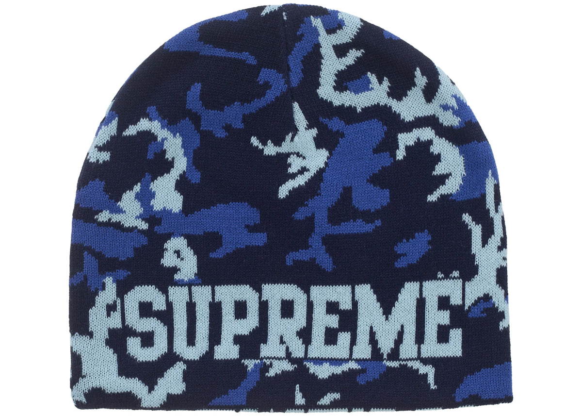 Supreme Reversible Camo Beanie Blue