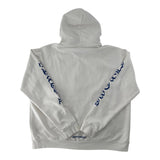 Chrome Hearts Vertical Logo Zip Hoodie White Blue