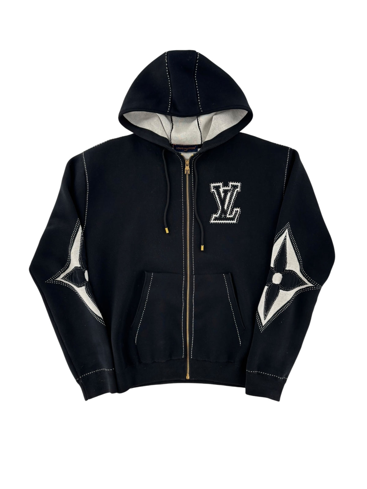 Louis Vuitton Graphic Intarsia Zip-Up Hoodie