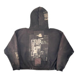 ERD GOD WITH REVOLVER ZIP HOODIE SUN FADED BLACK