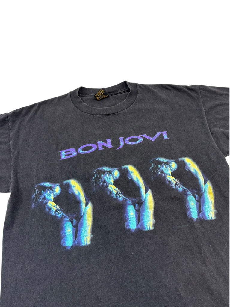 BON JOVI 1990s Band Tee Black