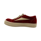 Rick Owens Temple Suede Vintage Low Sneaker Carnelian Milk