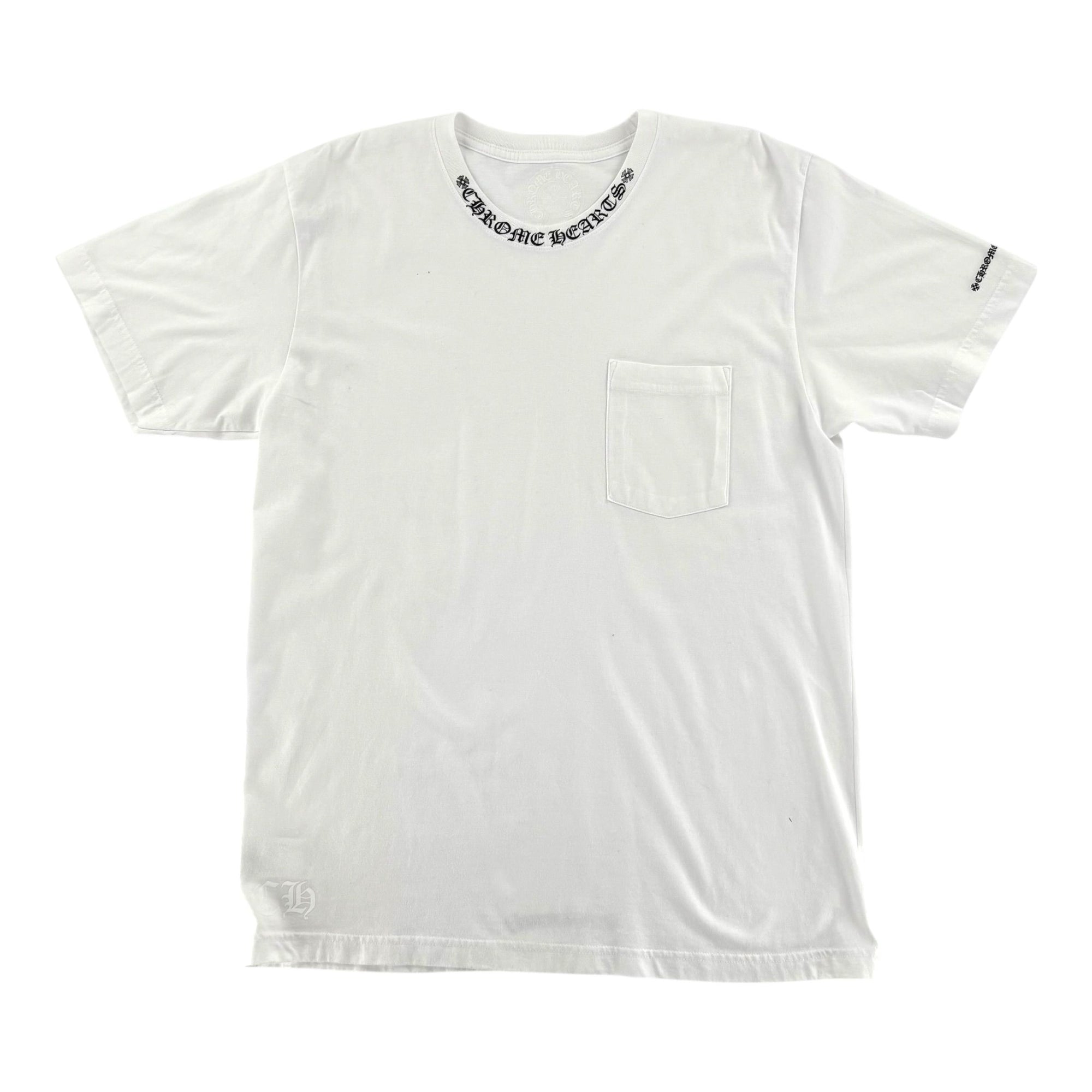 Chrome Hearts Neck Letters Logo Tee White