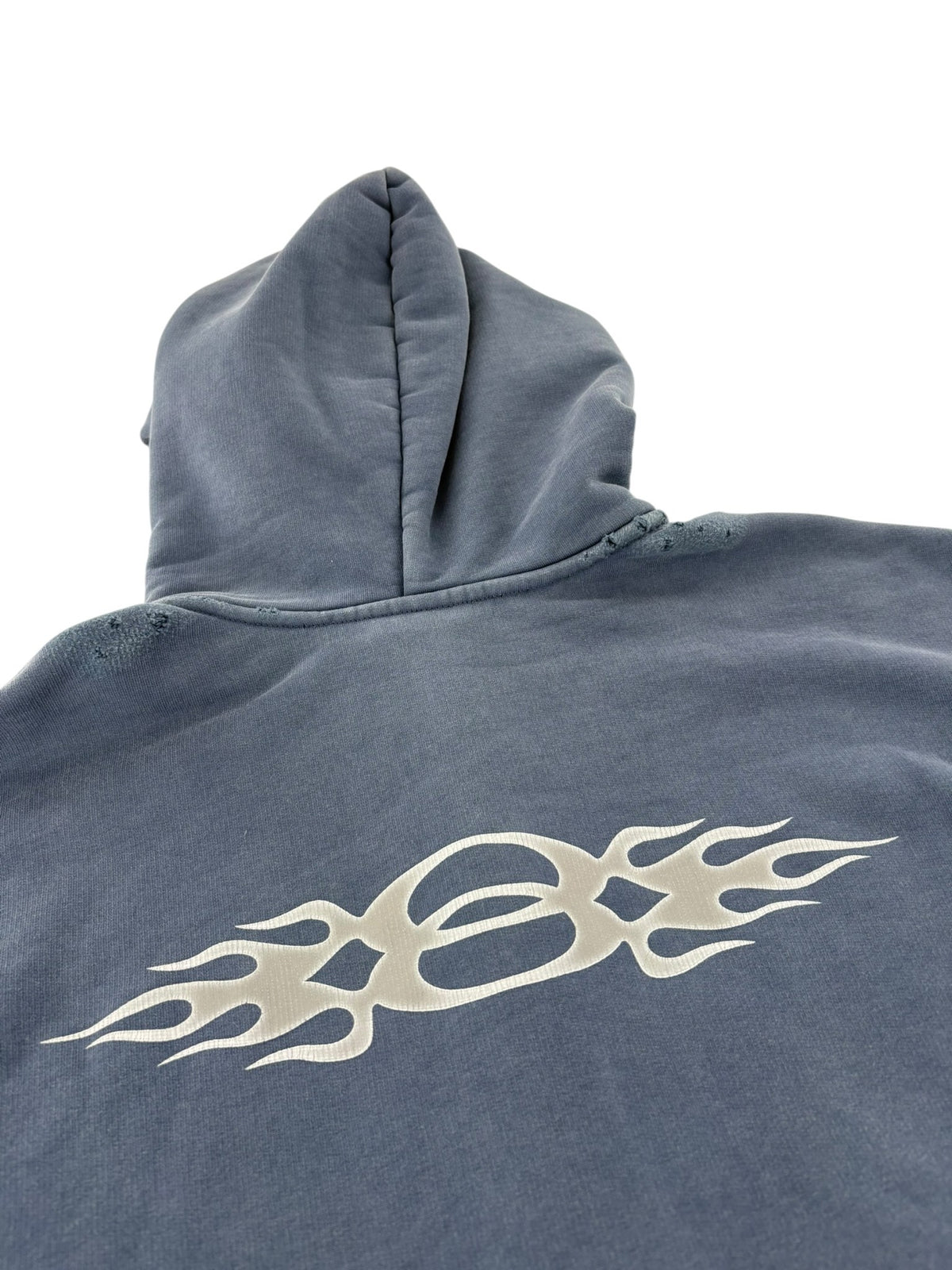 Balenciaga Burning Unity Zip Up Hoodie Blue
