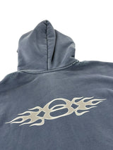 Balenciaga Burning Unity Zip Up Hoodie Blue