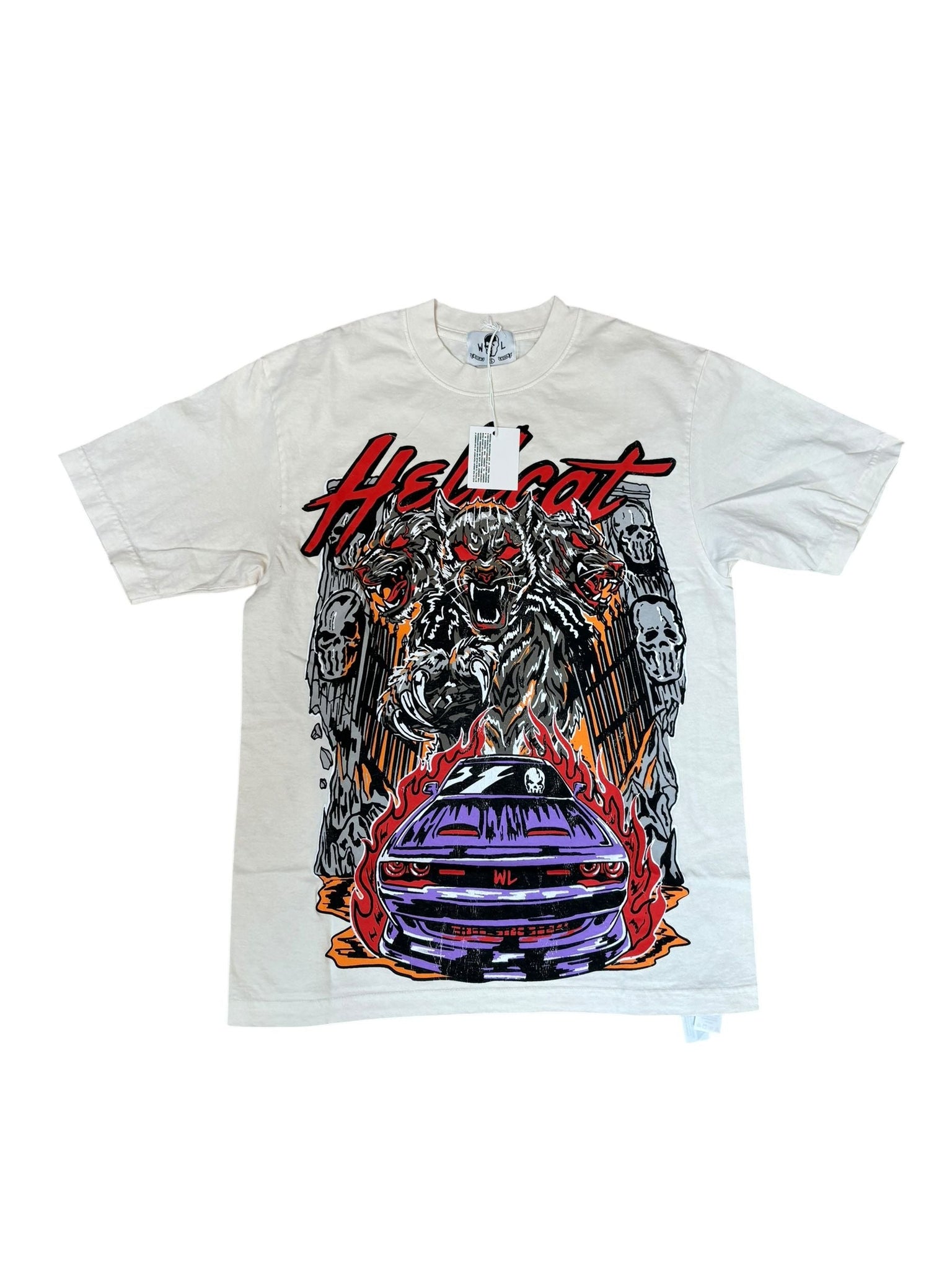 Warren Lotas Hellcat Gatekeeper Tee "White/Red"