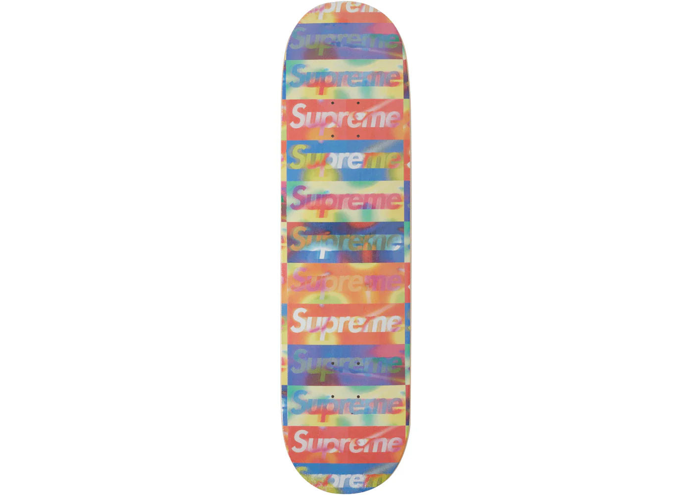 Supreme Distorted Logo Skateboard Deck Yellow