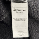 Supreme Leather Applique Zip Up Hooded Sweatshirt