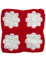 Arkyve Fiery Snowflake Crochet Cat Hat Red White