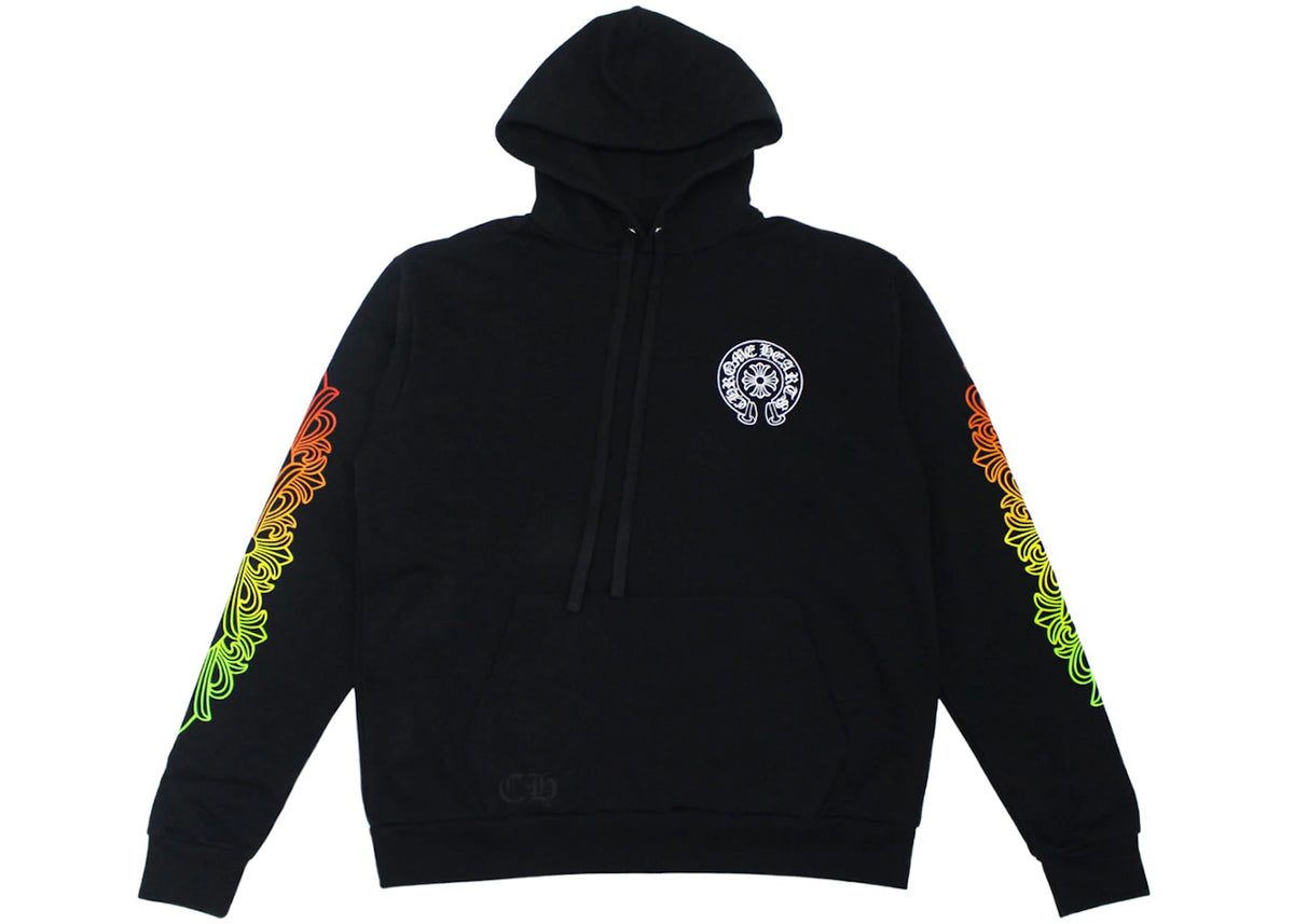 Chrome Hearts Floral Sleeve Gradient Made In Hollywood Hoodie Black/Gradient
