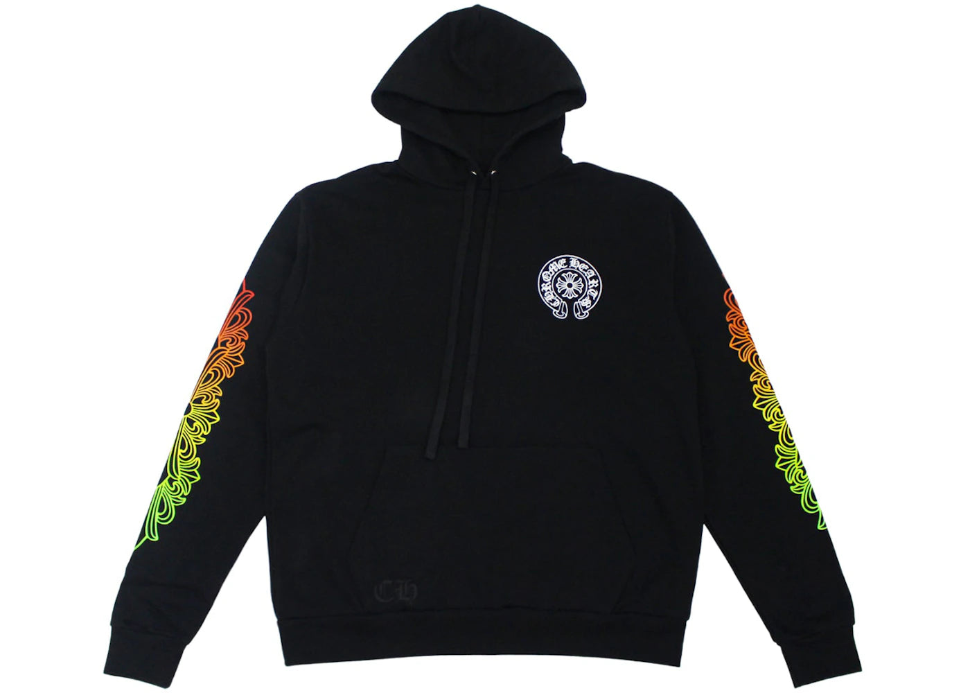 Chrome Hearts Floral Sleeve Gradient Made In Hollywood Hoodie Black/Gradient
