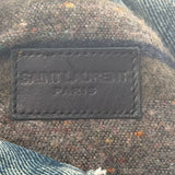 YSL Distressed Denim Jacket Light Wash