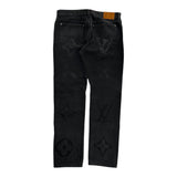 Louis Vuitton Monogram Denim Pants Black