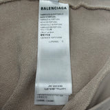 Balenciaga Metal BB Stencil Zip Up Hoodie Beige