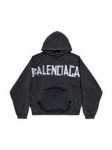 Balenciaga New Tape Type Hoodie Faded Black