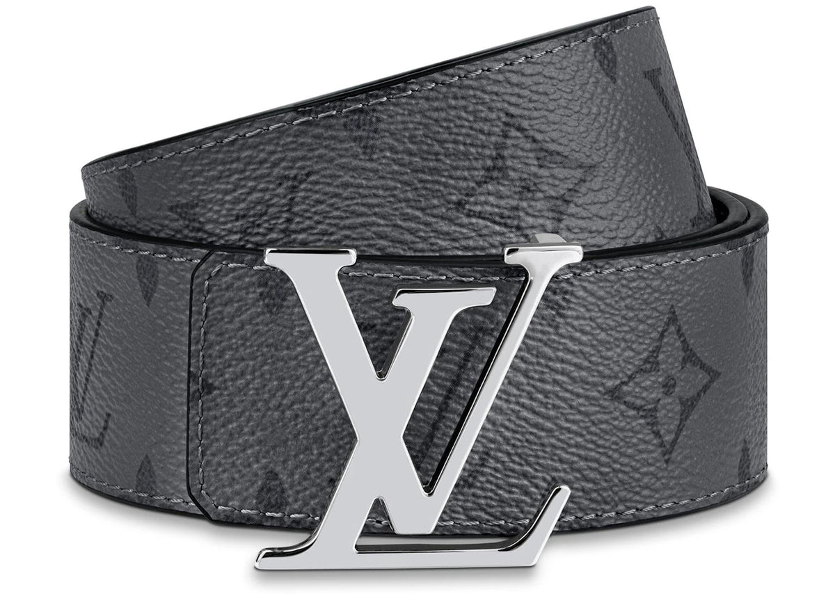 Louis Vuitton Reversible Belt Initiales Monogram Eclipse Reverse 40MM Gray