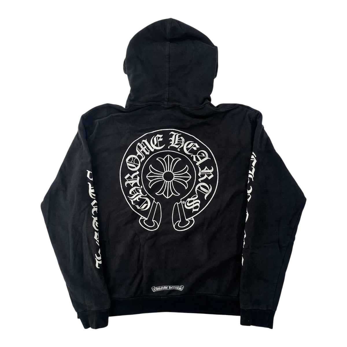 Chrome Hearts Plus Cross Allover Print Horseshoe Logo Hoodie Black