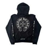 Chrome Hearts Plus Cross Allover Print Horseshoe Logo Hoodie Black